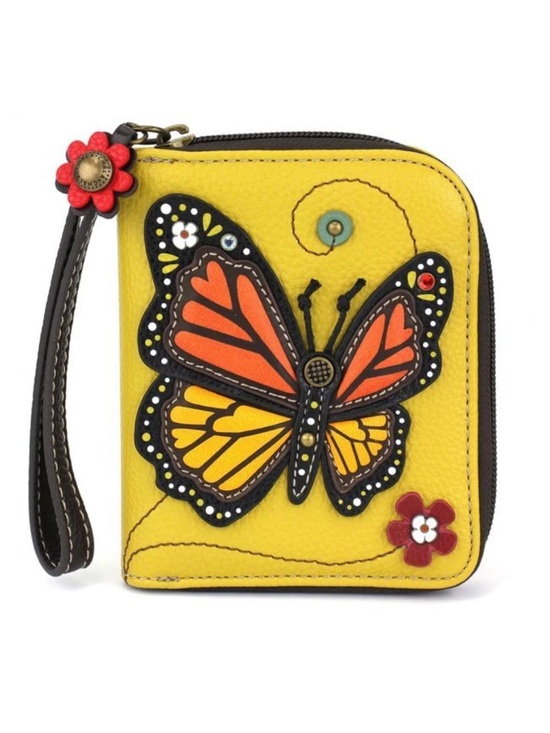 Chala Handbags - Chala Zip Around Wallet Butterfly